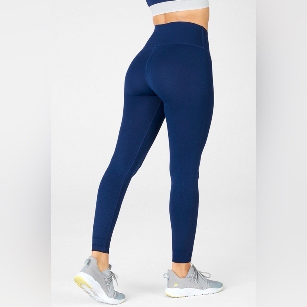 Fabletics SculptKnit‎ High Rise 7/8 Leggings Navy Compression XS S